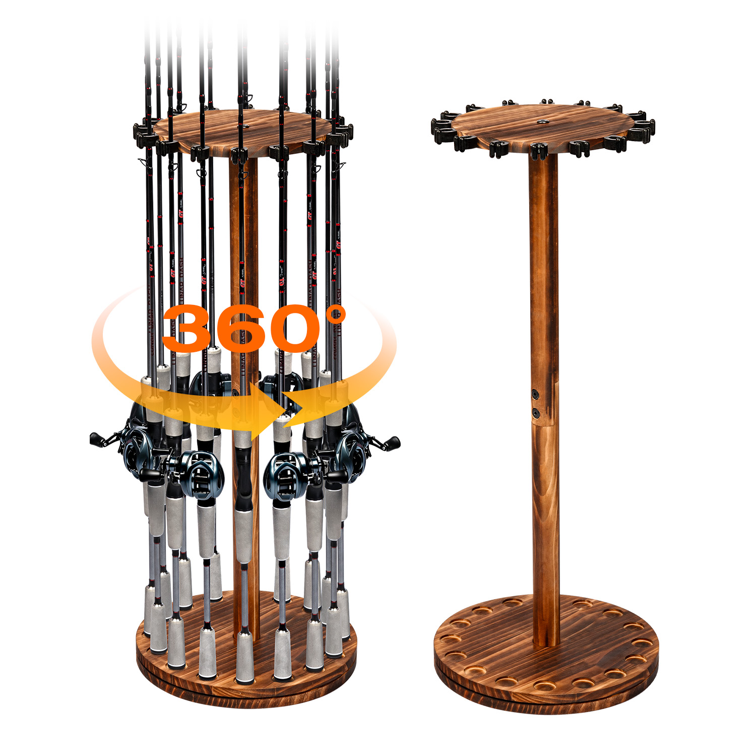 Fishing Equipment Holder - Круглая вращающаяся подставка для удочек из