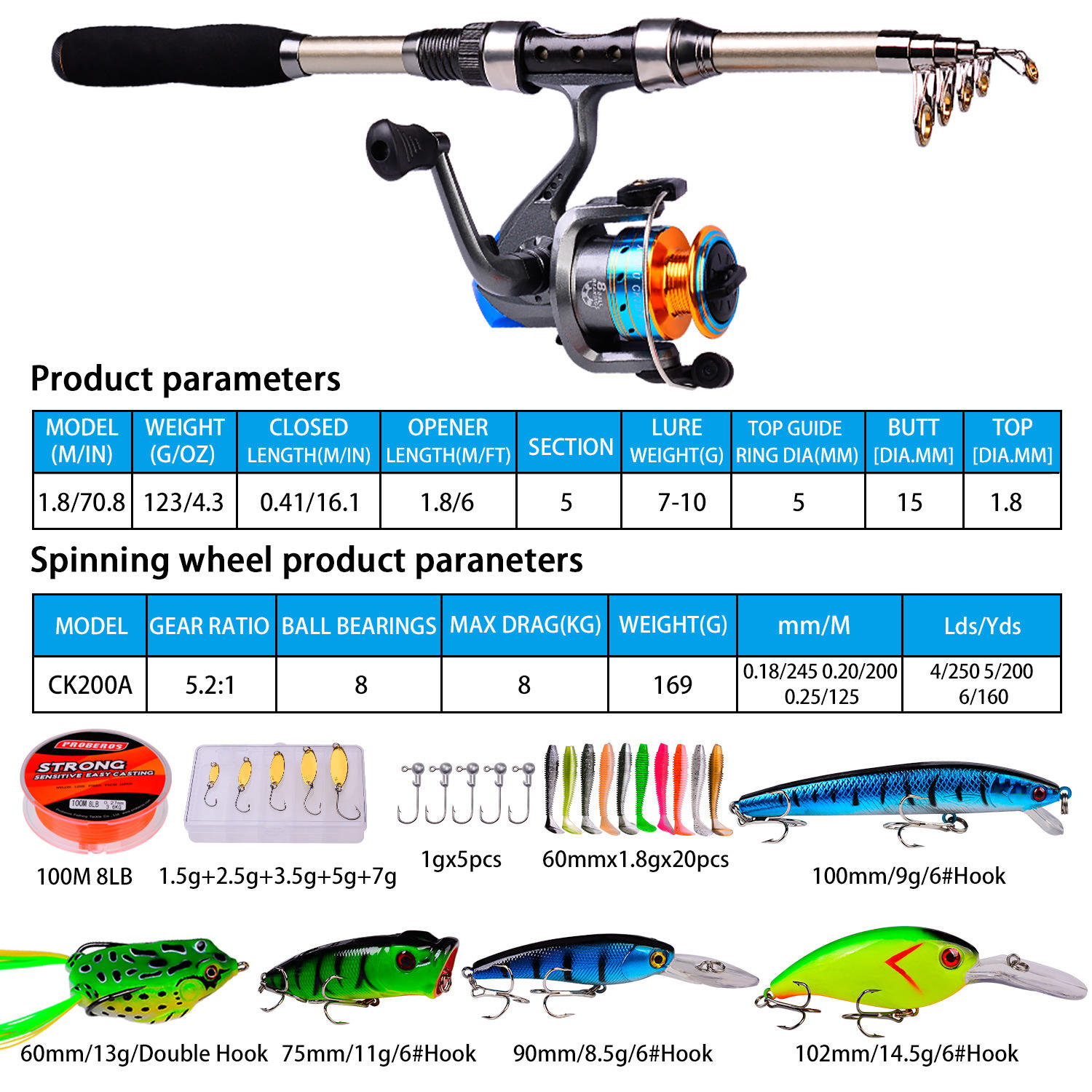 Комплект удилища и катушки из  – обзор и цена Carbon Fishing Rod